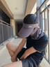 JEEP夏季空頂帽男士戶外登山帽防紫外線太陽(yáng)帽遮陽(yáng)帽防曬帽子遮臉面罩 摩登灰【帽子+面罩】 可調(diào)節(jié)【56-60cm】 曬單實(shí)拍圖