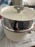 班貝特Bambetel德國品牌無涂層316不銹鋼奶鍋外陶內(nèi)鋼輔食鍋煎煮一體鍋 健康0涂層+蒸籠1-2人 16cm 1.6L 曬單實拍圖