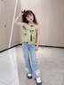 女童秋季褲子2025新款兒童女孩彈力牛仔褲中大童洋氣國風(fēng)喇叭褲潮 藍(lán)色【春秋款】 160 曬單實拍圖
