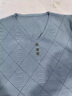 皮爾卡丹（pierre cardin）v領(lǐng)長袖t恤男士春秋季薄款針織打底衫秋衣百搭杏色秋裝上衣服 603杏色 L【適合100-115斤】 曬單實拍圖