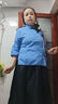 FGHGF民國學(xué)生裝五四青年裝民國風(fēng)女裝中山裝男班服舞臺合唱表演服裝 五四女士藍色 【中裙套裝】 M 曬單實(shí)拍圖
