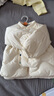 white wheat男童2024冬季外套女寶寶抗菌鴨絨上衣小孩子保暖羽絨服 米白 90cm 曬單實(shí)拍圖