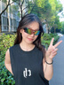 POLISI偏光太陽(yáng)鏡防風(fēng)騎行眼鏡男女款運動(dòng)眼鏡墨鏡防紫外線(xiàn)釣魚(yú)跑步眼鏡 黑紅 曬單實(shí)拍圖