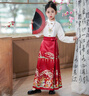九能女童馬面裙套裝兒童漢服女童2025春夏季新款中國風(fēng)古裝公主裙演出 上衣+紅色龍寶馬面裙送項鏈+發(fā)簪 150 曬單實(shí)拍圖