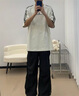 至唯三條杠傘兵褲子男夏季速干褶皺工裝褲薄款美式潮牌校服闊腿運(yùn)動(dòng)褲 黑色 XL 【推薦130-145斤】 曬單實(shí)拍圖