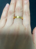 中國(guó)黃金（CHINA GOLD）足金戒指女碎碎冰戒指黃金固口素圈指環(huán)七夕情人節(jié)禮物送女友老婆 碎碎冰戒指 圈號(hào)12 1.6g 曬單實(shí)拍圖