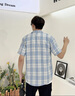 nasawassup官方潮牌聯(lián)名襯衫男夏季日系格子襯衣潮流透氣上衣男士百搭短袖 黑色 XL （建議125-145斤） 曬單實(shí)拍圖