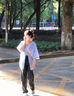 緋垚襯衫男t袖藍色短袖陽(yáng)光干凈少年感穿搭海邊夏秋季寬松外套襯衣 【藍色】 M 曬單實(shí)拍圖
