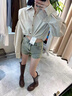 風(fēng)采兔甜美辣妹高腰牛仔短褲女2025新款復(fù)古辣妹小個子百搭懷舊牛仔熱褲 復(fù)古藍 M 曬單實拍圖