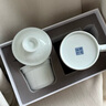 守勤堂景德鎮(zhèn)茶杯陶瓷泡茶杯茶水分離杯辦公室茶杯帶蓋濾茶杯會議杯高檔 錦繡江山450ml 曬單實拍圖