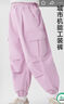 左西女童褲子春秋裝兒童工裝褲2025新款女孩戶外休閑束腳長(zhǎng)褲 灰色160 曬單實(shí)拍圖
