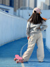 NAUTICA童裝 男童女童戶外機(jī)能長(zhǎng)褲2025早春季兒童傘褲大童工裝褲子 米白 140 曬單實(shí)拍圖