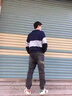 ZMEX新款牛仔褲男士小腳春秋韓版寬松哈倫長(cháng)褲松緊腰潮流褲子男 315灰色 2XL （130-145斤） 曬單實(shí)拍圖