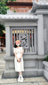格宛瑪白色法式連衣裙女2025春夏季新品茶歇式長裙小個子純欲度假風裙子 法式荷葉領連衣裙 L 【建議115斤內】 曬單實拍圖