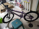 飛鴿 FLYING PIGEON 1936 FG飛鴿牌兒童山地車(chē)自行車(chē)7-15歲男女孩學(xué)生單車(chē)碟剎大童腳踏車(chē) 頭燈后貨架+紫色[變速+輻條輪] 飛鴿24寸適合155-170cm 曬單實(shí)拍圖