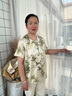 俞兆林優(yōu)品奶奶裝夏裝2025新款中老年人衣服女60歲80媽媽服裝老太太夏季襯衫 藍色上衣+黑色褲子 XL 建議(80-105斤) 曬單實拍圖