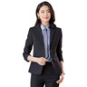 小西裝女春秋款長(cháng)袖職業(yè)裝套裝面試上班商務(wù)西服正裝教師工作服女 黑色【單外套】 S 碼【 約75 - 88 斤人穿】 曬單實(shí)拍圖
