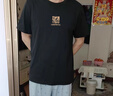 陌汀2025新款短袖t恤男士國潮虎頭百搭純棉情侶裝ins寬松圓領大碼衣服 黑 0036 XL 曬單實拍圖