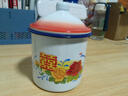 贏(yíng)容懷舊經(jīng)典復古搪瓷杯子馬克杯茶水杯大容量帶蓋鐵茶缸子老式茶杯 雙喜花色隨機【750ml】 曬單實(shí)拍圖