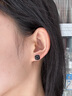 timebetter黑瑪瑙銀耳釘女簡(jiǎn)約時(shí)尚新中式方形耳環(huán)小眾高級感生日禮物禮盒裝 黑瑪瑙銀耳釘 925銀材質(zhì) 曬單實(shí)拍圖