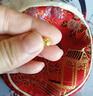 夢金園七夕情人節(jié) 黃金轉(zhuǎn)運(yùn)珠 足金路路通轉(zhuǎn)運(yùn)珠串珠紅手繩 約0.6g 曬單實(shí)拍圖