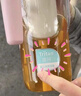 ONEDAY冰霸杯水杯大容量帶茶漏倉泡花茶杯女士生高顏值吸管飲用水杯夏天 粉色櫻花（直飲+吸管）860ml 曬單實(shí)拍圖