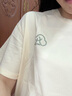 芬騰情侶家居服短袖夏季睡衣女純棉薄款涼感短褲套裝 米杏  M 曬單實(shí)拍圖
