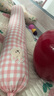 科迷熊（KOOMIBEAR) ins嬰幼兒安撫抱枕小熊圓柱防撞靠枕側睡防掉床驚跳 粉格小兔-單只 加長(cháng)73CM-決明子蕎麥芯1300克 曬單實(shí)拍圖