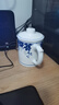 富玉陶瓷茶杯景德鎮(zhèn)手工青花玲瓏茶水分離杯帶蓋大號(hào)容量家用待客 手繪多子多福茶漏杯400ml 曬單實(shí)拍圖