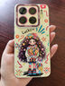 圣圖朗小米14pro手機殼新款卡通xiaomi13pro多巴胺女孩11高級感12防塵10液態(tài)硅膠8可愛捧花女孩9植絨全包 【捧花女孩-古董白】液態(tài)硅膠 小米 15 Pro 曬單實拍圖