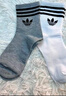 三葉草（Adidas）男襪女襪 簡(jiǎn)約舒適透氣三雙裝運動(dòng)休閑襪子 JL7668 M 曬單實(shí)拍圖