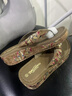 日本人字拖鞋女外穿夏天時(shí)尚百搭坡跟防滑亮片沙灘鞋海邊涼拖 米色 35 曬單實(shí)拍圖