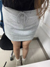 FSHE灰色運動半身裙女2025新款春秋衛(wèi)衣裙短裙高腰包臀休閑a字裙褲夏 灰色運動短裙 S 曬單實拍圖