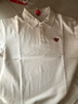 查爾斯桃心夏季基礎(chǔ)翻領(lǐng)愛心刺繡寬松休閑情侶百搭短袖polo衫 淺卡其 S  曬單實拍圖