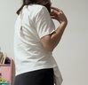 Olrain歐芮兒法式白色短袖T恤2025夏季新款不規則設計感上衣女 白色 M 曬單實(shí)拍圖
