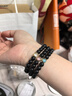 泗濱寶 泗濱砭石手鏈7mm砭石珠多色配飾通用款瘦女款女式圓珠砭球圓球泗水按摩保健理療 淺藍色 曬單實拍圖