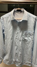 杉杉加絨襯衫男 商務(wù)正裝襯衣男士加絨加厚保暖 藍細條加絨 40  曬單實(shí)拍圖