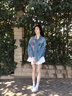 九寸陽(yáng)光吊帶連衣裙女芭法式氣質(zhì)赫本蕾風(fēng)新款高級感白色花苞短裙收腰顯瘦 白色 M （推薦體重90-105斤） 曬單實(shí)拍圖