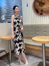 CIRCLOFY潑墨印花連衣裙女2025夏季新款復(fù)古氣質(zhì)水墨吊帶裙長裙/針織開衫 水墨連衣裙 L 120-140斤 曬單實(shí)拍圖