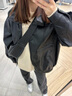 GARNUO黑色皮衣外套女小個子高級感2025新款早春秋冬季復古機車服皮夾克 黑色 S 【80-105斤】 曬單實拍圖