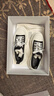 亞歷山大.麥昆（ALEXANDER MCQUEEN）禮物男鞋厚底增高百搭休閑鞋黑白帆布鞋705660 W4AAQ 1070 40 曬單實拍圖