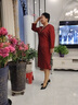紫魅俏2025年春秋季新款婚禮媽媽裝連衣裙女高端氣質(zhì)顯瘦婚宴改良旗袍 酒紅色【七分袖】 M (建議100斤以下) 曬單實(shí)拍圖