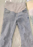 婧麒（JOYNCLEON）孕婦褲春夏外穿休閑直筒牛仔褲小個(gè)子親膚柔軟 淺藍XL jyk17053 曬單實(shí)拍圖