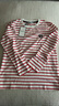 哈吉斯（HAZZYS）女裝 春秋款女撞色條紋休閑簡(jiǎn)約T恤女ABTSE0BAF02 紅色RD M (160/84A 38) 曬單實(shí)拍圖