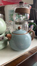 唐豐汝窯茶壺陶瓷泡茶壺單壺家用功夫茶具茶道泡茶器米黃冰裂小西施壺 天青宋辭西施壺 210ml 曬單實拍圖