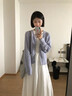綴櫻春季連衣裙女裝穿搭一整套2025新款初戀清純奶甜套裝白色氣質(zhì)裙子 紫色針織開(kāi)衫+無(wú)袖連衣裙 套裝 XL 【建議115-125斤穿】 曬單實(shí)拍圖