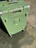 樂(lè )雅途前開(kāi)蓋多功能行李箱大容量結實(shí)可坐旅行箱學(xué)生住宿密碼箱拉桿箱子 果綠色【USB+杯架+干濕分離】 24英寸 【3:7加厚深倉款】 曬單實(shí)拍圖