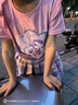 迪士尼（Disney）女童變色亮片短袖t恤2025夏季新款兒童裝棉上衣小女孩半袖衣服T恤 飛袖款藍色星戴璐變艾莎 100 cm 曬單實拍圖