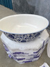富彩和面盆家用陶瓷揉面不粘面加厚大號廚房洗菜帶沿青花瓷大盆碗湯碗 百花齊放15英寸面盆x1 曬單實(shí)拍圖
