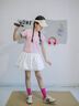FUN ACTIVE女童蓬蓬裙夏季兒童裙輕盈透氣防走光花苞裙2025新款女孩短裙 極影白短裙 150 cm 曬單實拍圖